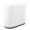 Plastic Trash Can with Press Type Lid Big White Garbage Container Bin for Bathroom Bedroom Kitchen Office