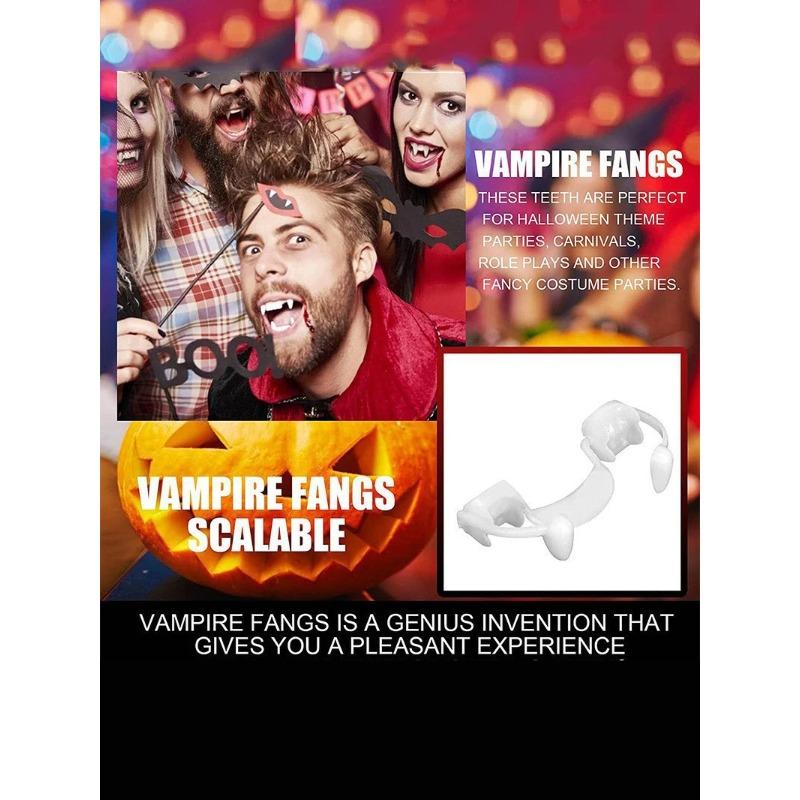 Zombie Vampire Teeth, Cosplay Props, Halloween Bloody Dentures, Costume Party Artifacts