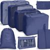 Travel Organizer Bag Set: 8-Piece Portable Suitcase Storage & Clothes Pouches - Large Capacity, Classified Organizers