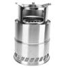 Wood Burning Camping Stove Stainless Steel Potable Backpacking Wood Stoves with Storage Bag for Tent Heating BBQ