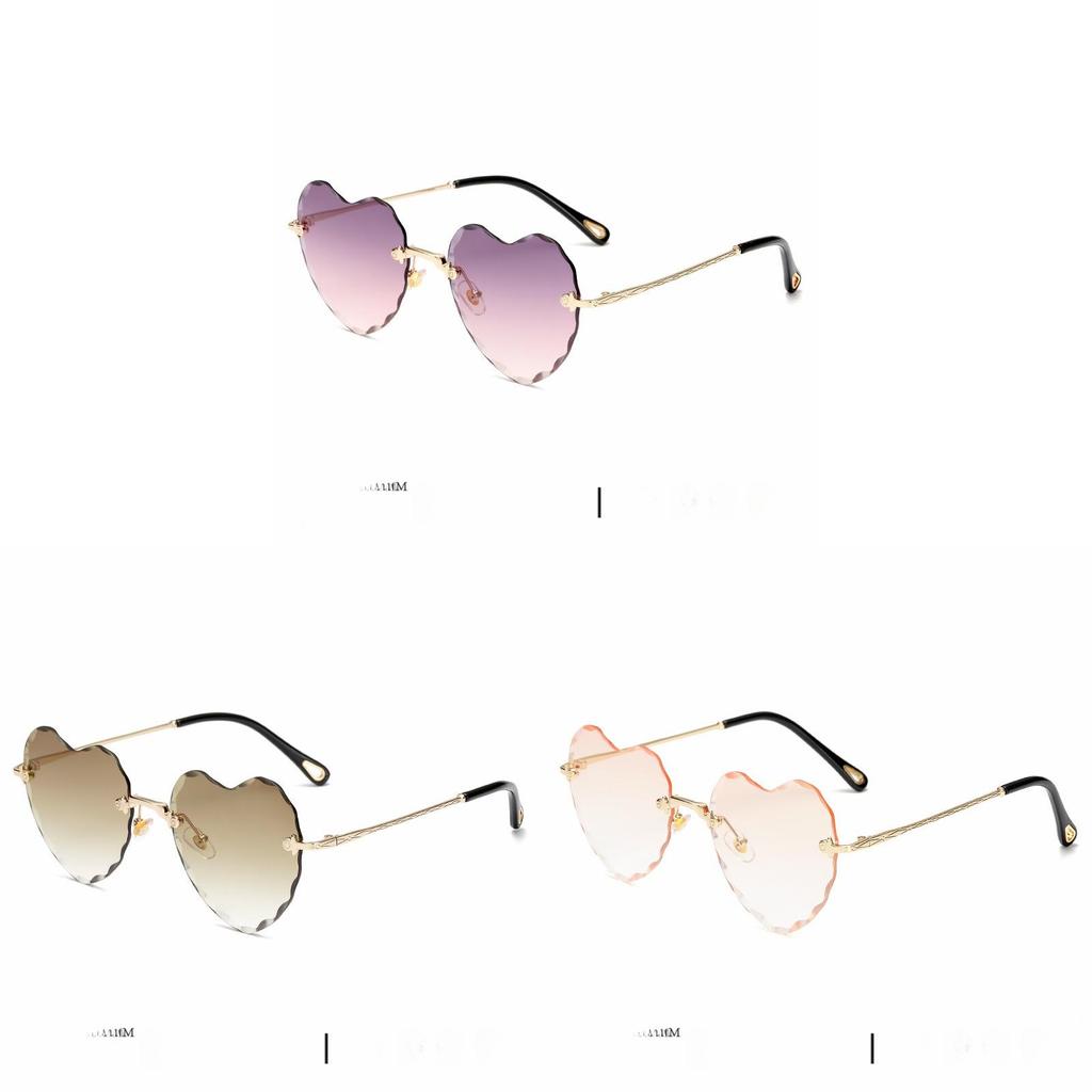 Love Heart Gradient Sunglasses For Women Uv400 Sun Protection Fashion Accessory