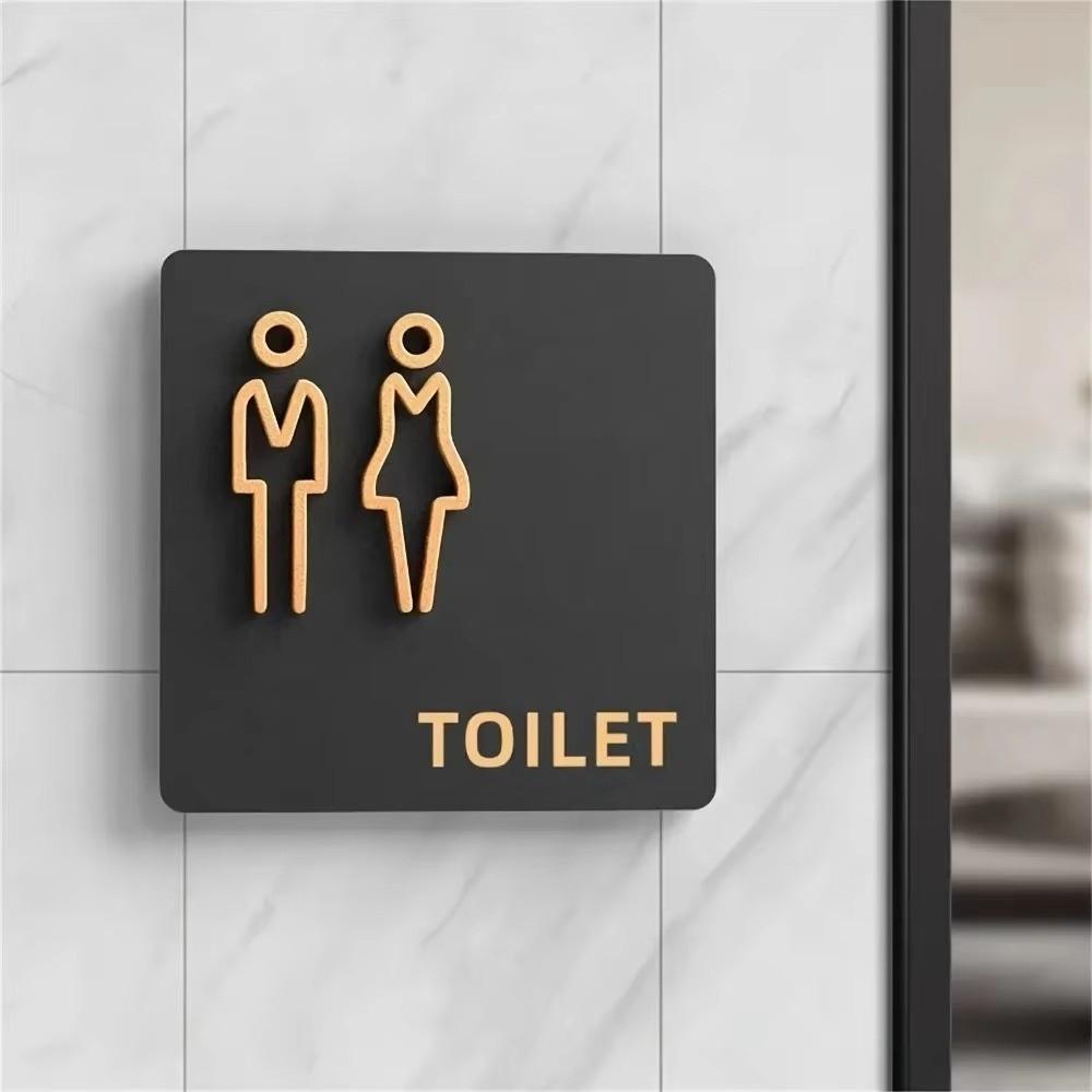 15*15CM Bathroom Indicator Sign Hanging Style Door Number Sign New Restroom Sign Public Toilet
