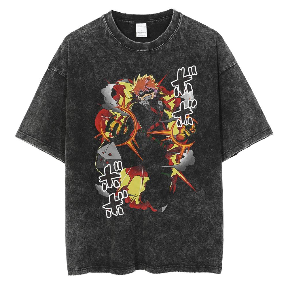 

My Hero Academia Midoriya Izuku TShirt Men Hip Hop Anime Graphic Print T Shirt Summer Short Sleeve Harajuku Cotton Top Tee S