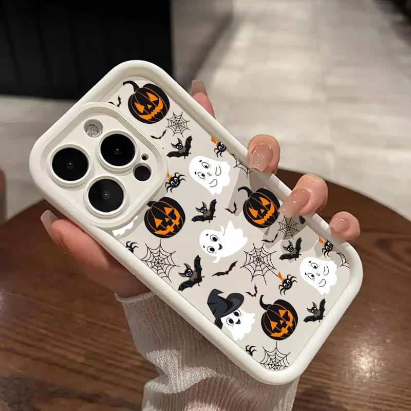 Phone Case for iPhone 16 Cases iPhone 15 14 13 12 Mini 11 Pro Max 16 Plus X XS 15Pro Shockproof Back Cover Happy Halloween Ghost