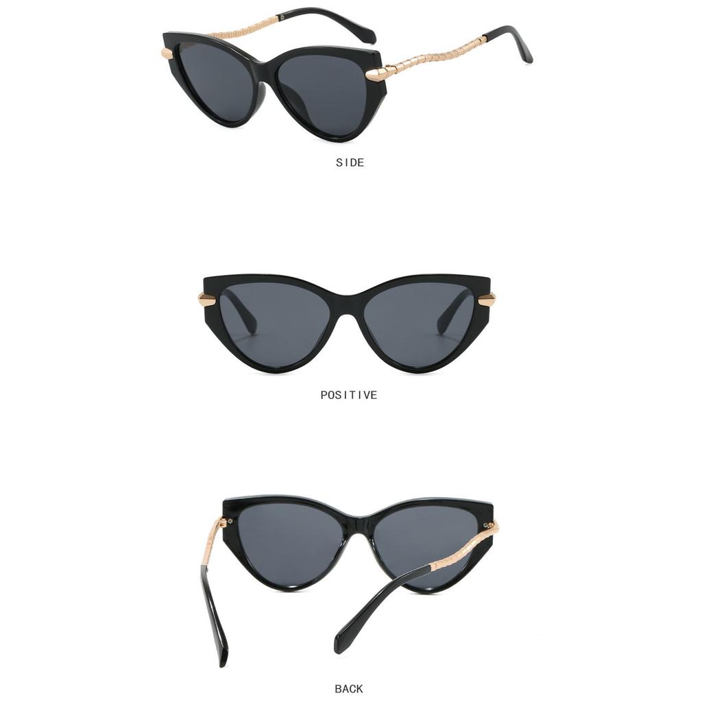 Seksowne Damskie Okulary Przeciwsłoneczne Kocie Oko Kobiety Dla Mężczyzn Vintage Punk Luksusowa Marka Projektant Outdoor Jazda Popularne Metalowe Węże Okulary Przeciwsłoneczne