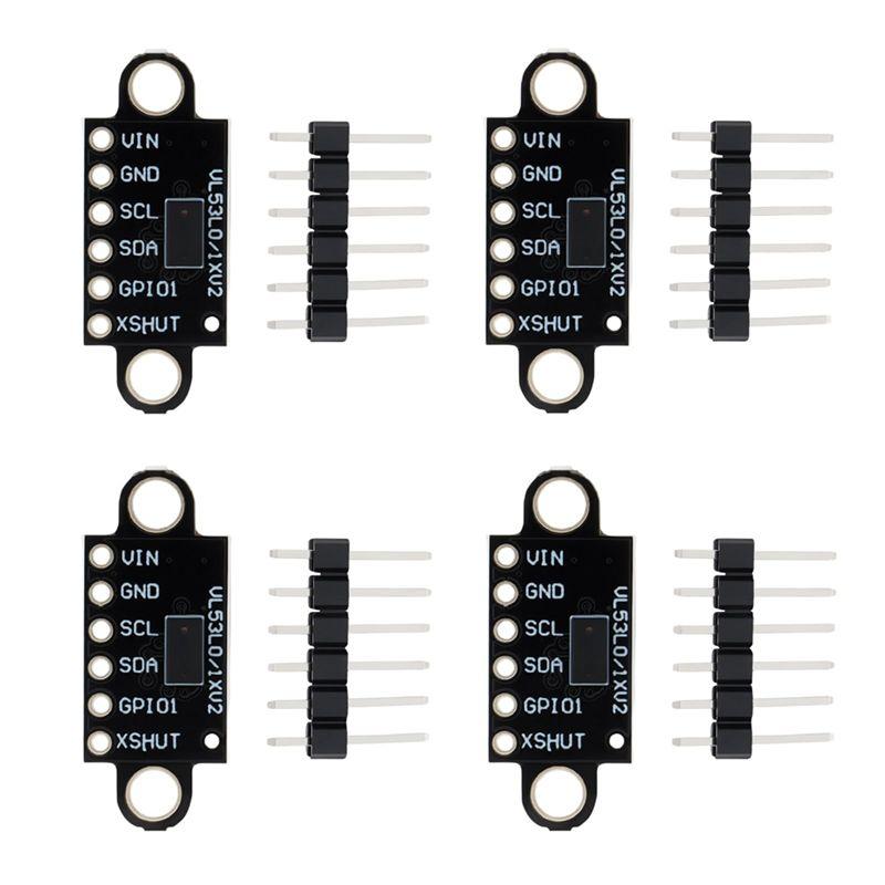 ABIY 4Pcs VL53L0X Time-Of-Flight (Tof) 940Nm Laser Ranging Sensor Breakout GY-VL53L0XV2 Distance Measurement Module