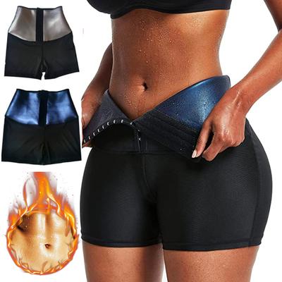 Frauen Hohe Taille Schwitzen Sauna Kurze Hosen Gewichtsverlust Body Shaper Workout Shapewear Fitness Abnehmen Shorts Bauch Kontrolle Fettverbrennung Thermo Leggings