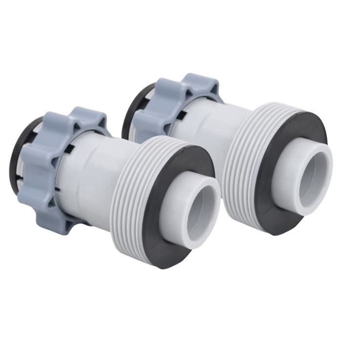 Adaptateurs de tuyaux de piscine - Type B - 2 pcs - Plastique - Extérieur - 38 mm