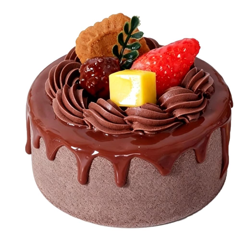 Artificial Birthday Cake 4 Inch Realistic Simulation Cake Display Model for Bakery Shop Window Photography Props 4 Inch