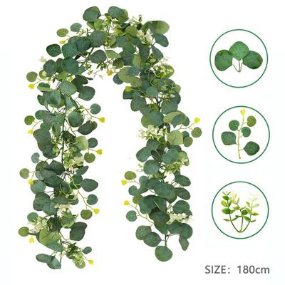 180-200cm Artificial Fake Eucalyptus Rattan Willow Ivy Wall Hanging Garland for Home Wedding Party Decoration