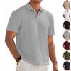 Heren Zomer Casual Korte Mouw Gebreide Textuur Golf Polo Shirt