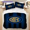 Eredità Inter: Set da tre pezzi Pride Blu Nero (1 * copripiumino + 2 * federa, senza nucleo) Set biancheria da letto regalo di Natale compleanno