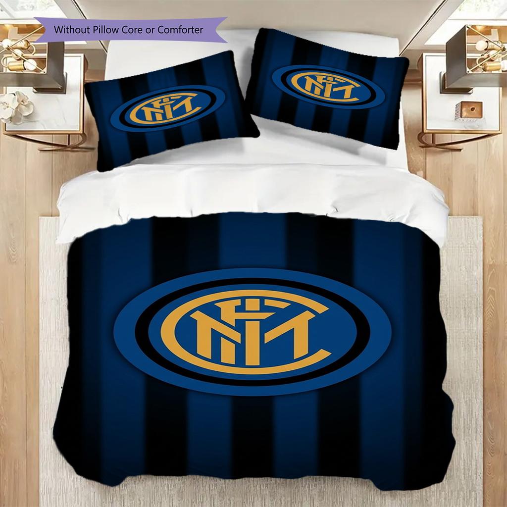 Eredità Inter: Set da tre pezzi Pride Blu Nero (1 * copripiumino + 2 * federa, senza nucleo) Set biancheria da letto regalo di Natale compleanno