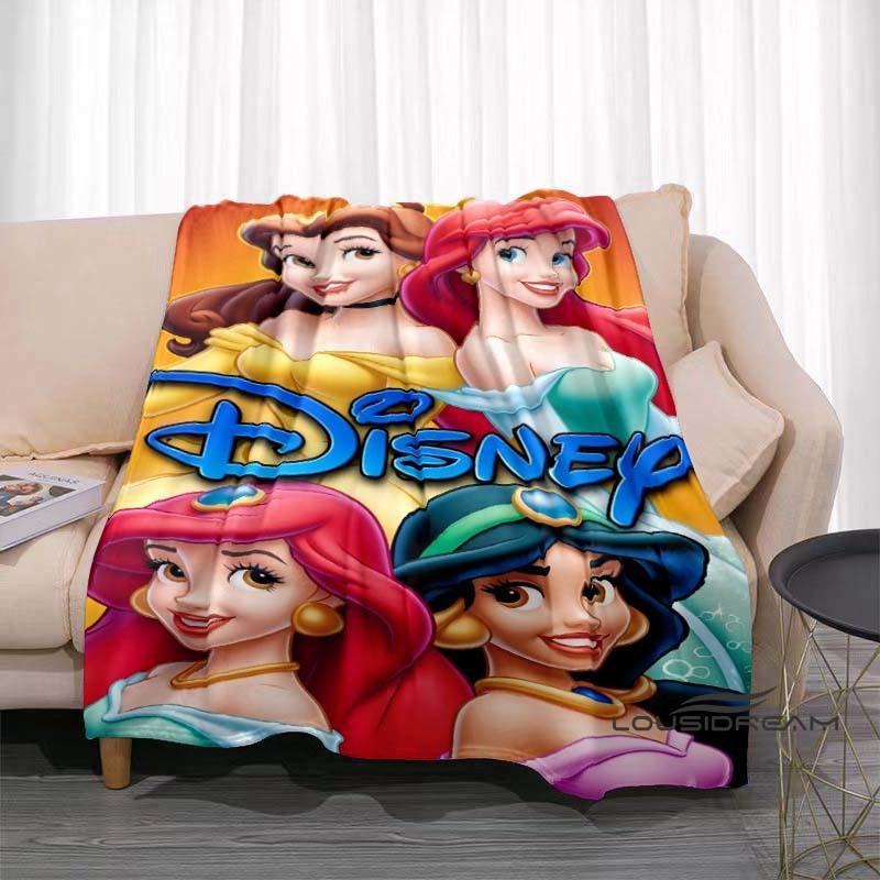 2026 Neue Disney Prinzessin Bedruckte Decke, Cartoon Flanell, Flauschige und Weiche Decke für Erwachsene und Kinder, Plüsch Sofa Bett, Auto
