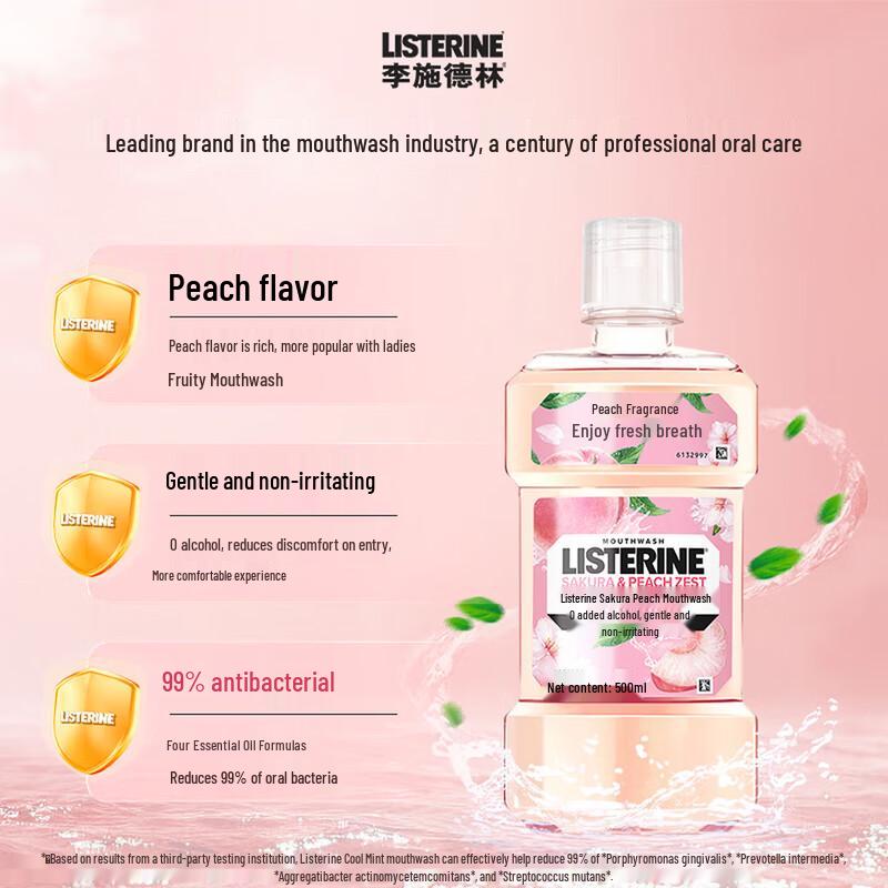 Listerine Cherry Blossom Peach Mouthwash