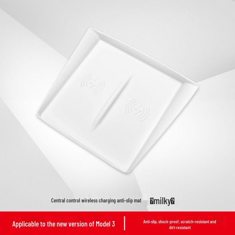 

Tesla Model Y/3 Anti-Slip Wireless Charging Silicone Pad for Center Console