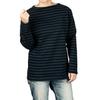 Saint James 2501 GUILDO OUESSANT Long Sleeve in Border T-Shirt Navy/Pin