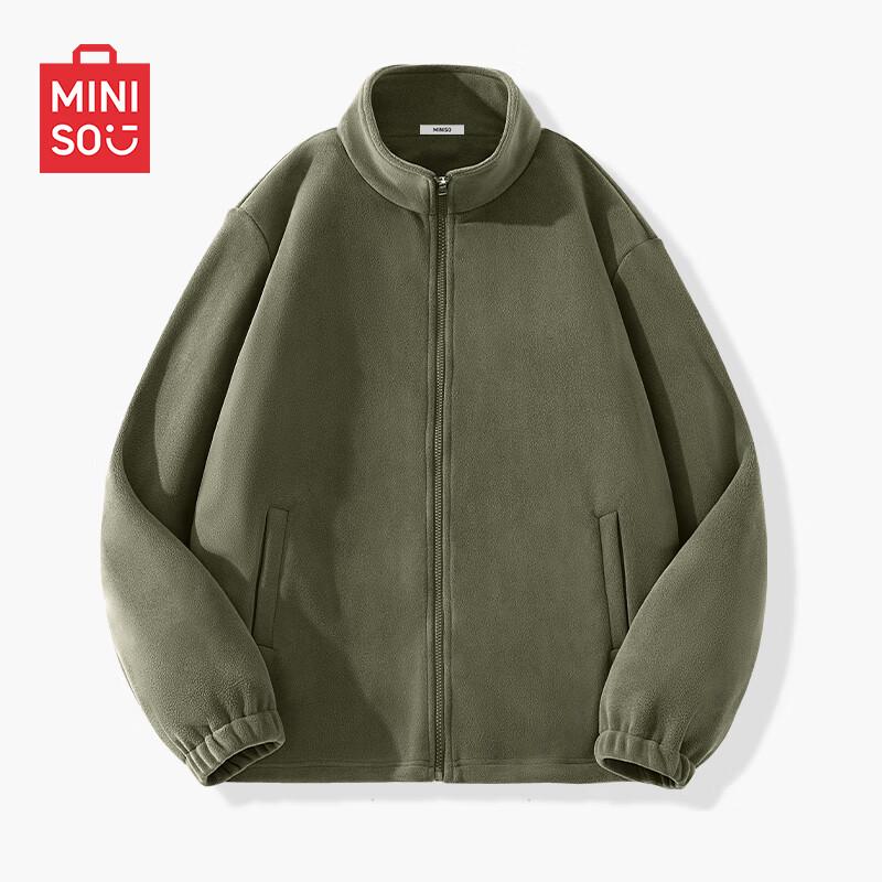 

MINISO Men s Winter Fleece Stand-Collar Jacket M
