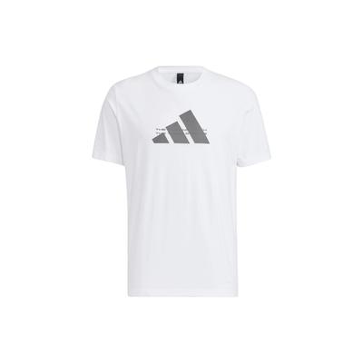Big Logo Print Crew Neck T-Shirt Men Tops White HE9939