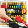 4mm No Solder Wire Connector High Current 32A Banana Plug Electrical Test Block Power Testing Instrument Plug Musical Speaker