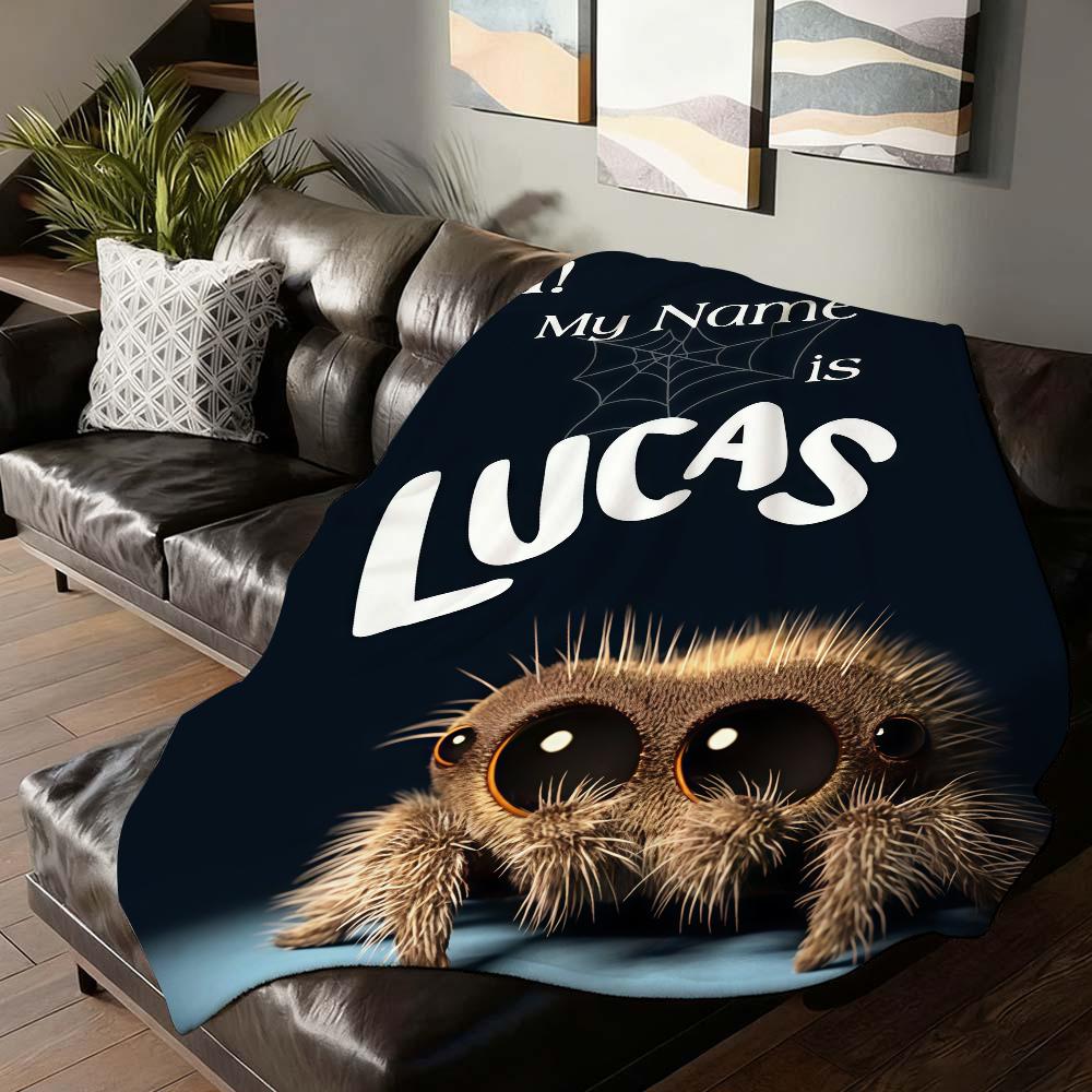 Coperta carina a cartoni animati L-Lucas il R-Ragno per Divano Ufficio Letto Aereo Viaggio Dormire Leggere Rilassarsi Campeggio Morbida e Calda
