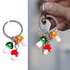 Charm Alloy Mushroom Keychain With Handmade Glass Detail Suitable For Any Occasion