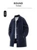 Plus Size Men's Mid-Length Windbreaker - Spring/Autumn Casual Loose Fit Coat