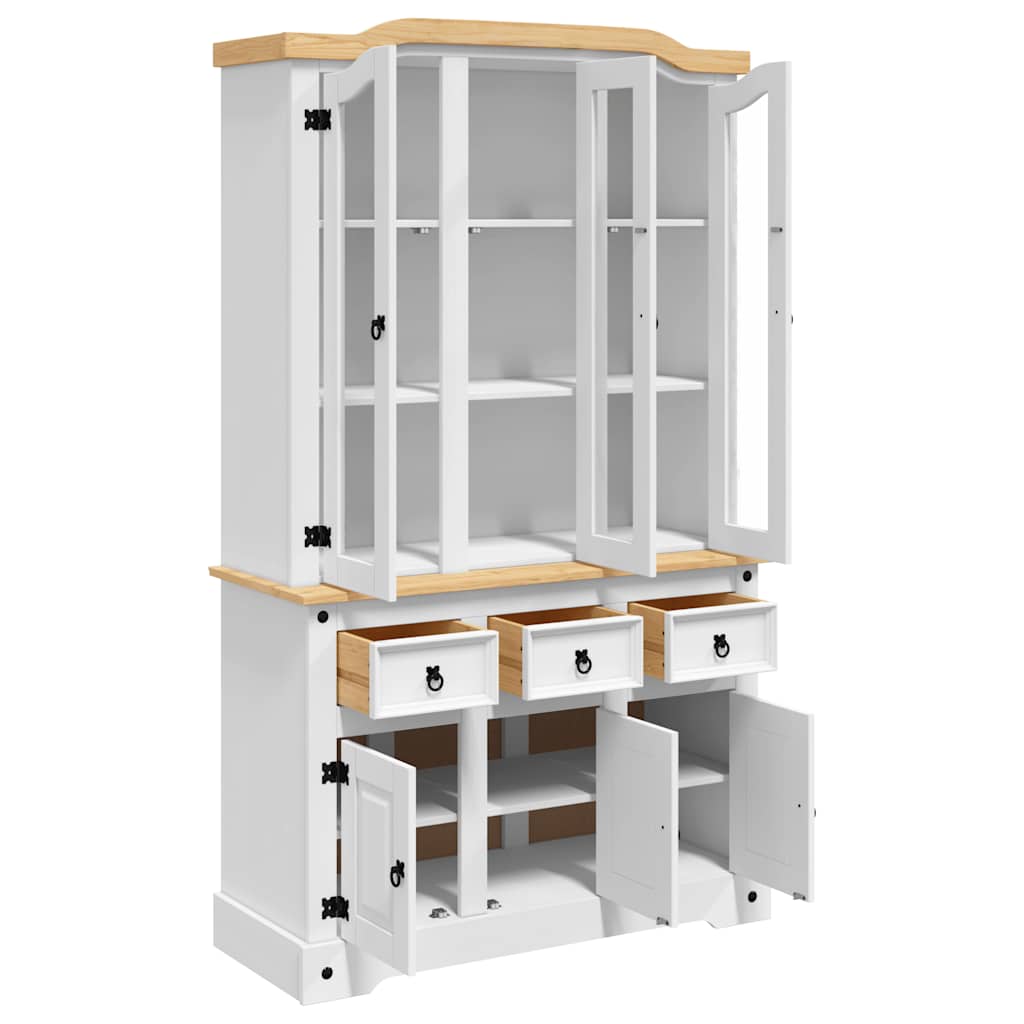 Highboard Corona 112 X 43 X 196 Cm Solid Mexican Pine Wood