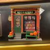 Bookstore Projector Nightlight 3D Mini Bookstore Wallflower Aroma Essential Oil Diffuser Wall Projector Night Light Room Decor Gift for Book Lovers