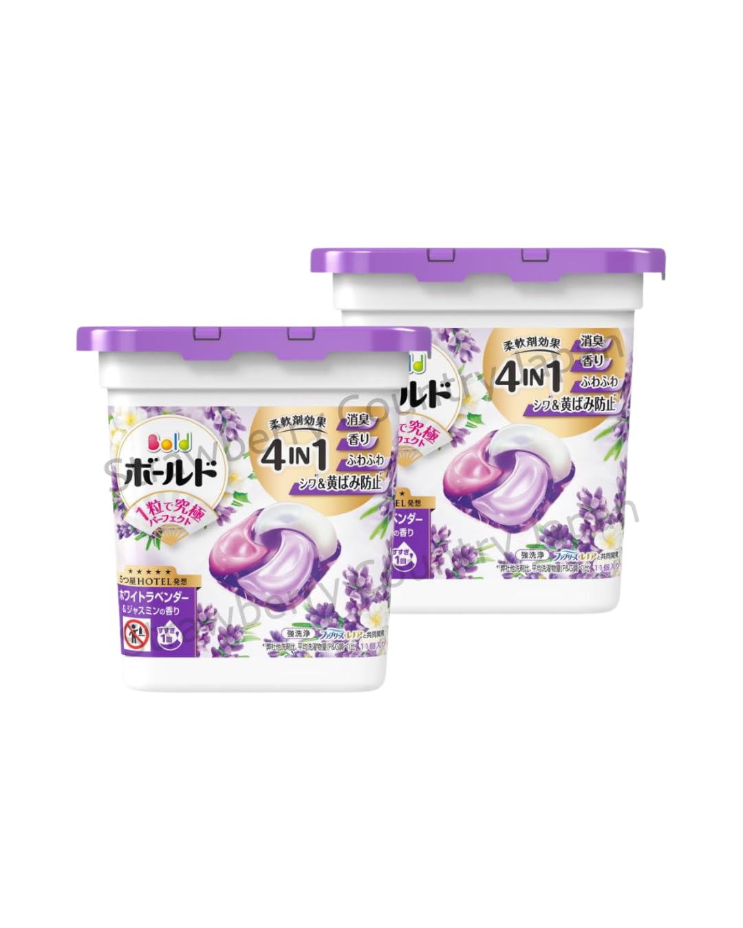 Gel Ball 4D Laundry White Lavender 11 pieces x 2 packs [Bulk Purchase] Detergent, & Jasmine,