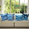 4pcs setblue and white waves Cushions Pillowcase Polyester Cushion Cover Throw Pillow Pillowcover Home Car Sofa Decor