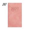 2027 Pocket Planner A6 Weekly Planner, 365 Day English Schedule Notebook Gift for Students Professionals with Ribbon Bookmark, Portable Efficiency