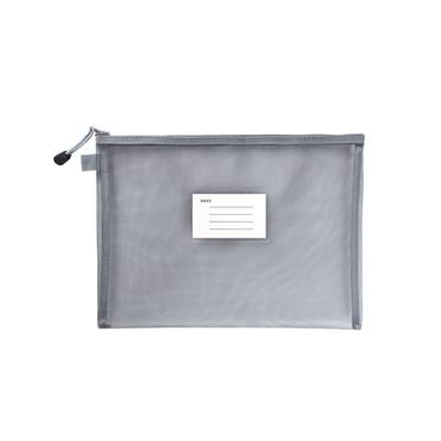 Transparent File Bag Nylon Mesh Zipper Test Paper Information Bag File Storage Bag Office A5 Student Subject Bag