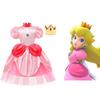 Super Mario Prinzessin Peach Cartoon Rollenspiel Kostüm Halloween Cosplay Kleid
