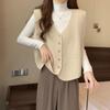 Oversized Knitted Sweater Vest Loose Outerwear Gilet
