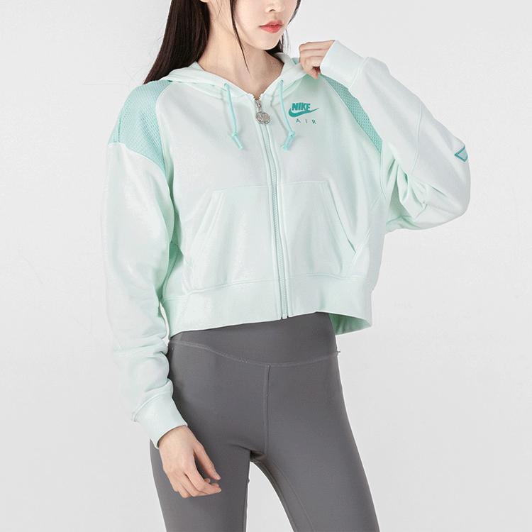Nike Casual Sport Short Knit Hooded Jacket Women Jackets Light-Green DM6064-394