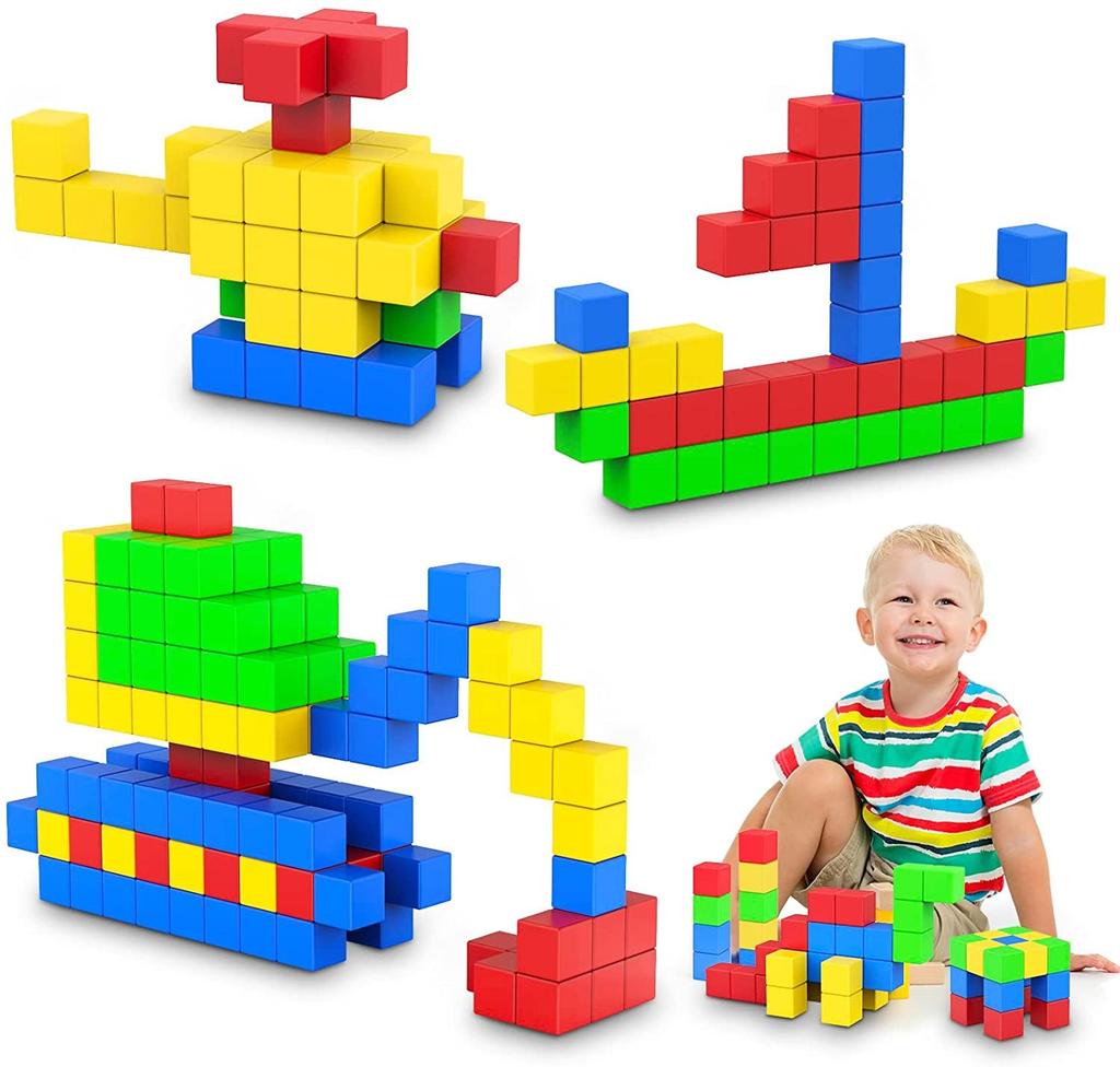 BESOO Magnetic Cubes, Magnetic Building Blocks, Shapes, Volume, Math Educational Toy, DIY Tool, Brain Development Puzzle, Building Set (28 pieces)