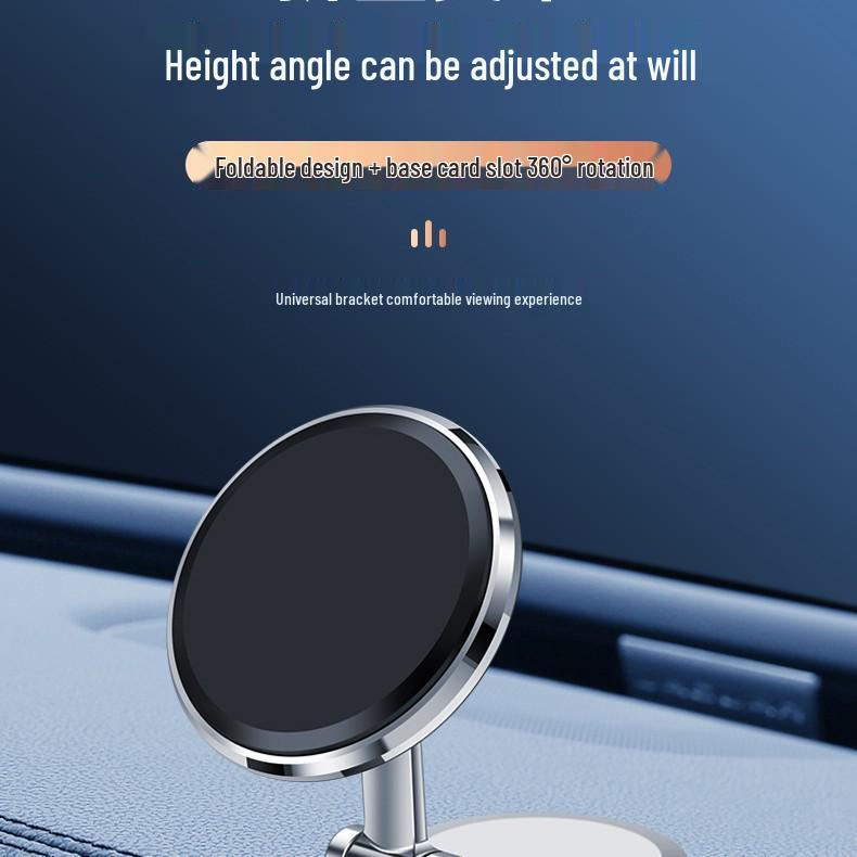 Metal Dual-Folding Dashboard Car Navigation Phone Holder