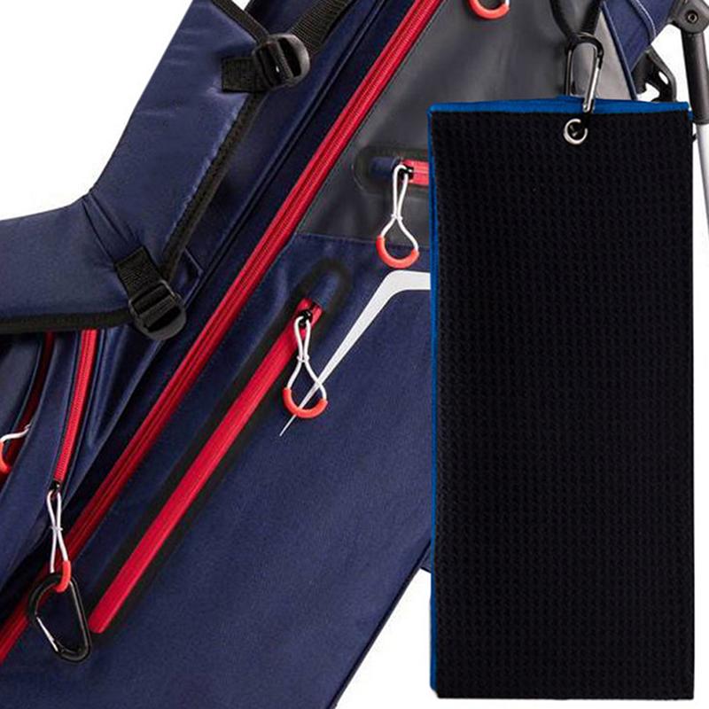 30X50cm Golfhandduk Med Krok 4 Färger Mikrofiberduk För Golfälskare Tillbehör