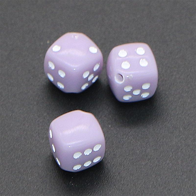 8-10mm Transparent Monochrome Square Dice Beads for DIY Mahjong Crafts