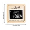 7x5cm DIY Wooden Memory Keepsake Picture Frame Pregnancy Announcement Home Decor for Ultrasound Photo for Kids Grandparents