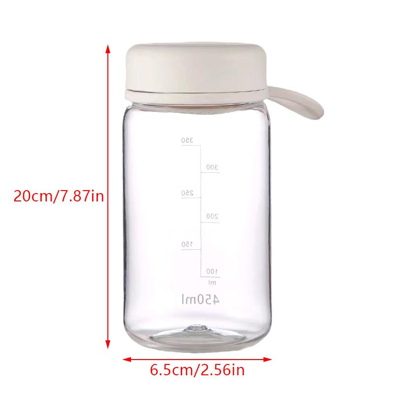 450Ml Plastic Water Bottle Leakproof Portable Water Cup Students Simple Bottle Coffee Tea Cup With Tea Infuser Summer Drinkware