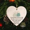 Friendship Christmas Ornaments W/ Inspirational Quotes Sea Glass Heart Christmas Tree Hanging Ornaments for Friends Home Decor