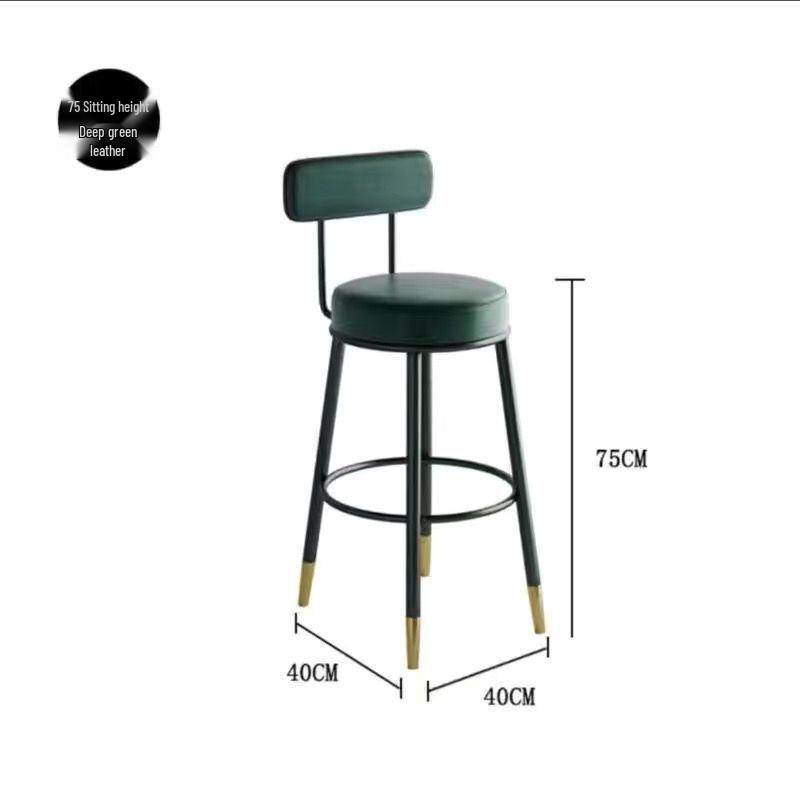Nordic Modern High Backrest Bar Stool for Home & Coffee Shop