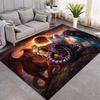 Fantasy Mythical Beasts Solar Eclipse Print Area Rug Non‑Slip Rectangular Floor Mat Magic Creature Gaming Room Home Decor