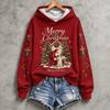 Women's Christmas Print Hoodie Casual Long Sleeve Pullover Sweatshirt for Holiday Winter