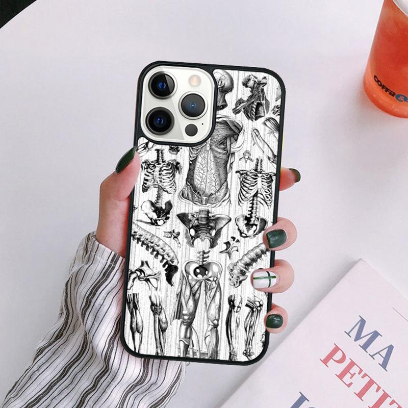 Medical Skeleton Anatomy Phone Case For iPhone 17 Air 14 13 12 16Pro Max 15 11 Plus Cover Shell Max coque