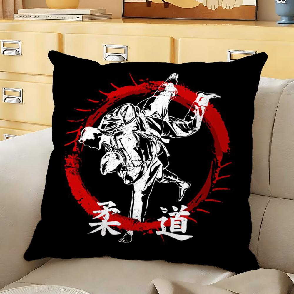 Sports Judo Martial Arts Cushion Cover Soft Durable Reversible Pillow Cover Home Car MultiScene Daily Comfort Pillowcase