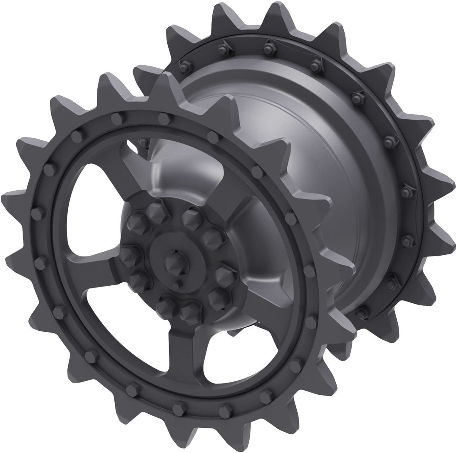 

T-Rex Studio 1/35 WWII German King Tiger Heavy Tank 18-Tooth Drive Wheel Pattern 2 Set of 2 Plastic Model Parts TR35088 Molded in Color