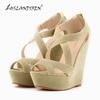 Women Sandals Summer Fashion Sexy Pumps High Heels Trend Comfort Peep Toe Wedge Platform Heel Jazz Dance Female Shoes Plus Size